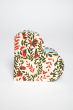Diary Heart Shape || White Base Green Red Petals Design || 7x8 || Saras Aajeevika