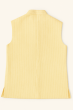 Sleeveless Cotton Jacket Light Yellow 38