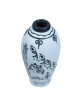 Handcrafted | Flower Vase | SHG Product | Uttar Pradesh | Terracotta Pottery | Black Pottery | Worli Art | Fine Clay | White
