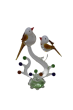  Glass Birds Set Multicolour