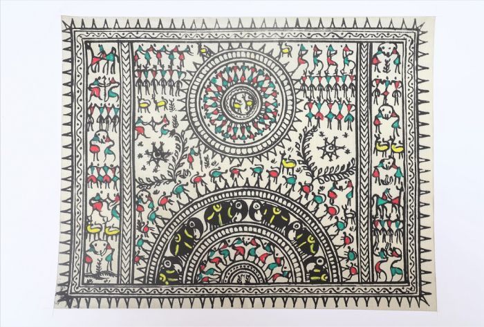  Pattachitra T Silk Tribal 11"*8" (2)