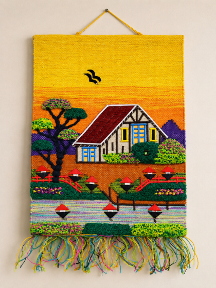 Jute Wallhanging Painting || Size 20*28 inch || Saras Aajeevika